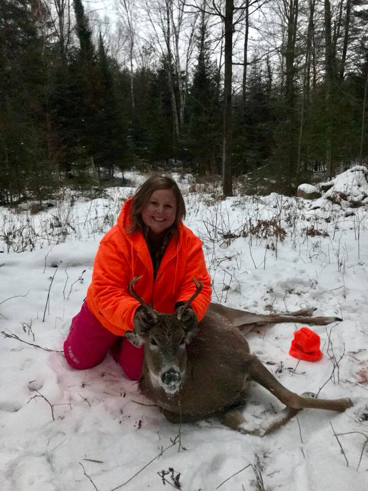 Brittany Monnot with her buck from the 2018 Gun Deer Season.
