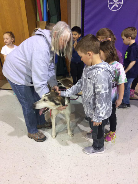 N-Crestwood Elementary Enjoyed Visit from Sled Dog Team 3-032519