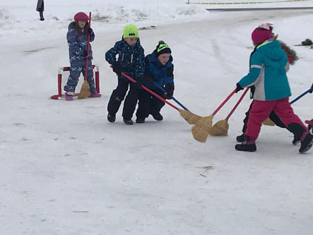 Broom-ball fun for Spring Valley