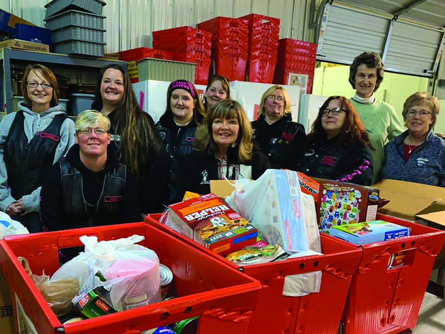 The Sage Sisters delivered our December Food Drive donations to the
